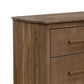 Okai Wide Dresser 6 Drawers Metal Handles Farmhouse Brown Solid Wood By Casagear Home BM319334