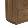 Okai Wide Dresser 6 Drawers Metal Handles Farmhouse Brown Solid Wood By Casagear Home BM319334