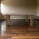 Okai Dining Table, 87 Inch Rectangular Top, Rustic Brown Solid Mango Wood By Casagear Home