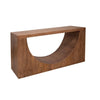 Okai Sofa Table Industrial Arch Cutout Rectangular Brown Solid Mango Wood By Casagear Home BM319339