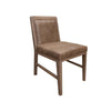 Okai Dining Side Chair Set of 2 Brown Upholstered Padded Solid Wood By Casagear Home BM319340