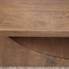 Okai Coffee Table with Arch Cutout 55 Inch Rectangular Brown Mango Wood By Casagear Home BM319341