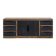 Zea 76 Inch Sideboard Console Cabinet Solid Wood 2 Tone Rich Brown Gray By Casagear Home BM319344