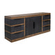 Zea 76 Inch Sideboard Console Cabinet Solid Wood 2 Tone Rich Brown Gray By Casagear Home BM319344