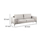 Kevin 2pc Sofa and Loveseat Gray Chenille Modern Track Arms Solid Wood By Casagear Home BM319507