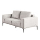 Kevin Loveseat, Gray Chenille, Modern Track Arms, Solid Wood, 65 Inch By Casagear Home