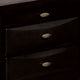Simo Nightstand Spacious Top Metal Knobs 3 Drawers Black Solid Wood By Casagear Home BM319525