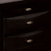 Simo Nightstand Spacious Top Metal Knobs 3 Drawers Black Solid Wood By Casagear Home BM319525