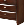 Simo Wide Dresser Nickel Metal Knobs 8 Drawers Cherry Brown Solid Wood By Casagear Home BM319526