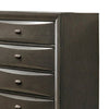 Simo Wide Dresser Spacious Top Metal Knobs 8 Drawers Gray Solid Wood By Casagear Home BM319528