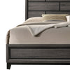 Erica King Size Bed Gray and Black Wood Finish Panel Style Headboard By Casagear Home BM319532