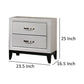 Erica Nightstand 2 Drawers White Wood Finished Frame Metal Handles By Casagear Home BM319539