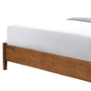 Roma Queen Size Bed Panel Headboard Tapered Legs Walnut Brown Solid Wood By Casagear Home BM319545