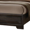 Costa Queen Bed w Bookcase Headboard 2 Storage Drawers Dark Brown Wood By Casagear Home BM319550