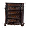 Venta Tall Dresser Chest 5 Drawers Cherry Brown Solid Wood by Casagear Home BM319554