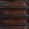 Venta Tall Dresser Chest 5 Drawers Carved Details Cherry Brown Solid Wood By Casagear Home BM319554