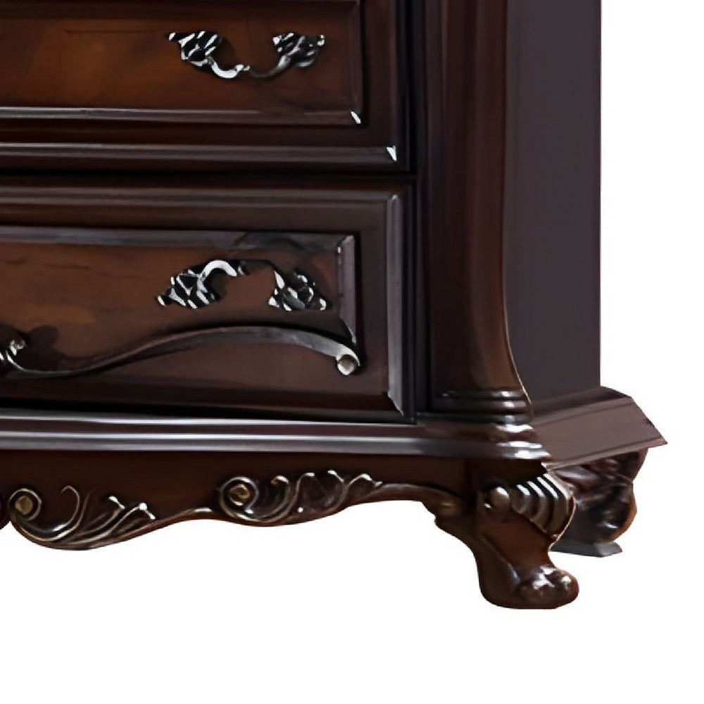 Venta Tall Dresser Chest 5 Drawers Cherry Brown Solid Wood by Casagear Home BM319554