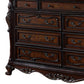 Venta Wide Dresser 9 Drawers Carved Details Cherry Brown Solid Wood Frame By Casagear Home BM319555