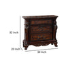 Venta Nightstand 3 Drawers Carved Details Cherry Brown Solid Wood Frame By Casagear Home BM319557