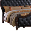 Venta Queen Bed Brown Frame Black Button Tufted Faux Leather Upholstery By Casagear Home BM319558