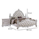 Moni King Bed White Button Tufted Traditional Upholstery Solid Wood By Casagear Home