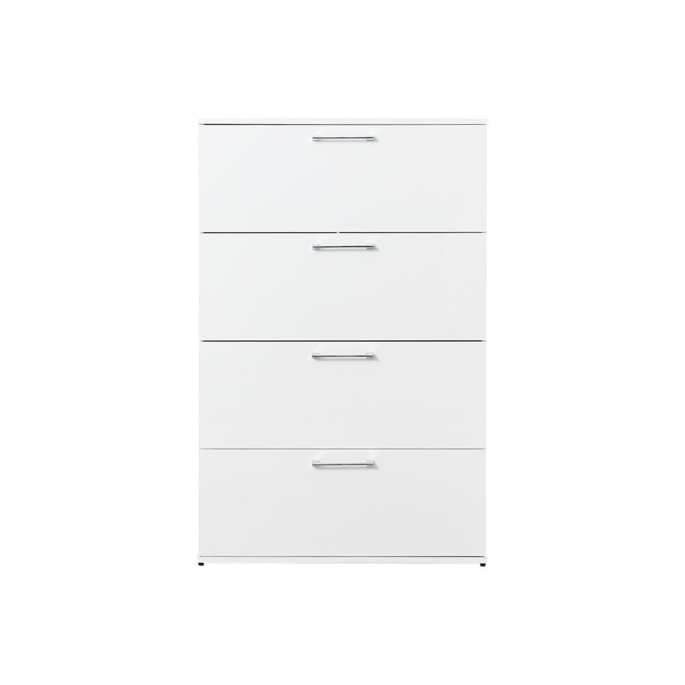 Eli 48 Inch Tall Dresser Chest 4 Big Storage Drawers Glossy White Finish By Casagear Home BM319576