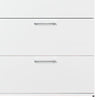 Eli 48 Inch Tall Dresser Chest 4 Big Storage Drawers Glossy White Finish By Casagear Home BM319576