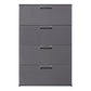 Eli 48 Inch Tall Dresser Chest 4 Big Storage Drawers Glossy Gray Finish By Casagear Home BM319577