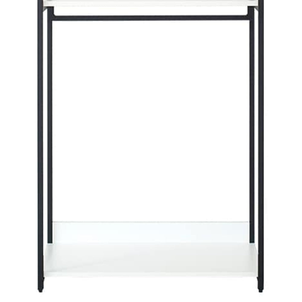 Cox Modular Closet System 2 Hanging Rods White Shelves Black Metal By Casagear Home BM319578