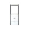 Cox Modular Closet System, 3 Storage Drawers, Hanging Rod, Black Metal By Casagear Home