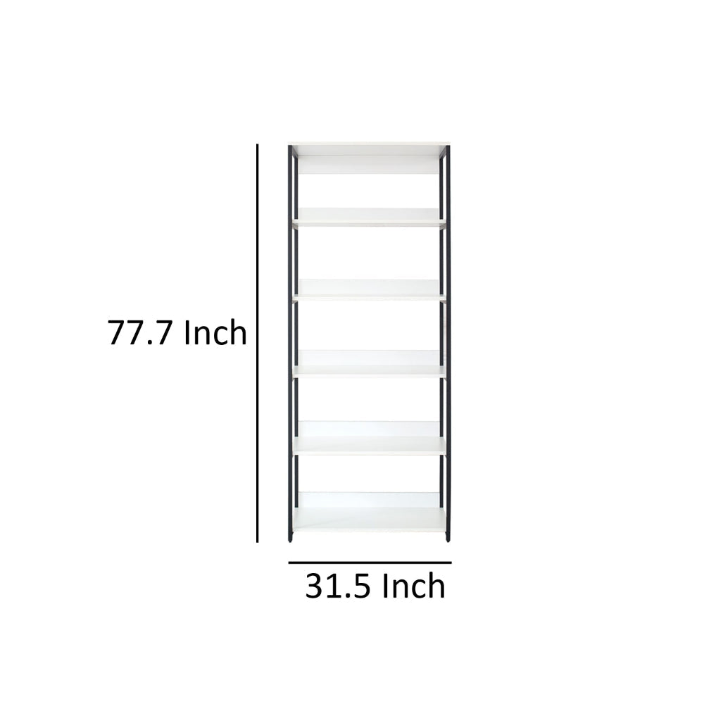 Cox Tall Modular Closet System 5 Storage Shelves and Black Metal Frame By Casagear Home BM319581