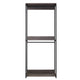 Gin Modular Closet System 3 Rustic Gray Shelves 2 Hanging Rods Black By Casagear Home BM319583