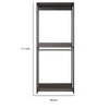 Gin Modular Closet System 3 Rustic Gray Shelves 2 Hanging Rods Black By Casagear Home BM319583