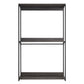 Gin Wide  Modular Closet System, 3 Gray Shelves, 2 Hanging Rods, Black By Casagear Home