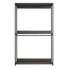 Gin Wide  Modular Closet System, 3 Gray Shelves, 2 Hanging Rods, Black By Casagear Home