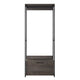 Gin Modular Closet System 1 Rustic Gray Drawer 1 Hanging Rod Black By Casagear Home BM319586