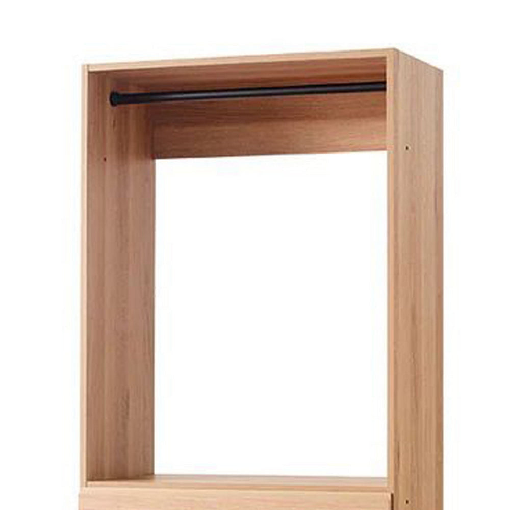 Modular Metal Rods Buy Dee Modular Closet System, 1 Metal Hanging Rod & 4 Drawers, Oak ...