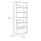 Dee Modular Closet System 5 Tier Storage Shelves Oak Brown Wood By Casagear Home BM319591