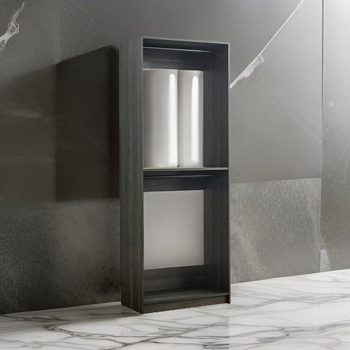 Dee Modular Closet System, 2 Compartments, 2 Hanging Rods, Black Finish By Casagear Home