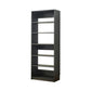 Dee Modular Closet System 5 Tier Storage Shelves Black Wood Finish By Casagear Home BM319596