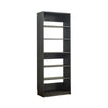 Dee Modular Closet System, 5 Tier Storage Shelves, Black Wood Finish By Casagear Home