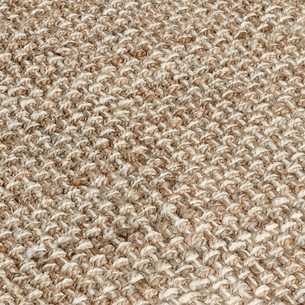 Neme 5 x 8 Medium Area Rug Two Tone Handwoven Grid Pattern Beige Brown By Casagear Home BM319597