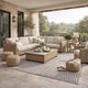 Reya 8 x 10 Large Area Rug, Indoor Outdoor Geometric Knotted Pattern, Gray By Casagear Home