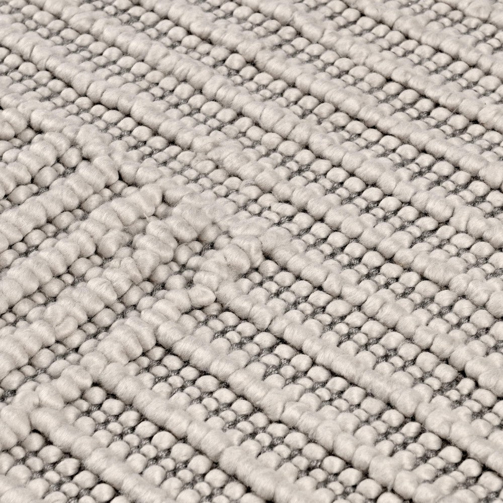Reya 9 x 12 Extra Large Area Rug, Indoor Outdoor Geometric Knotted Gray By Casagear Home