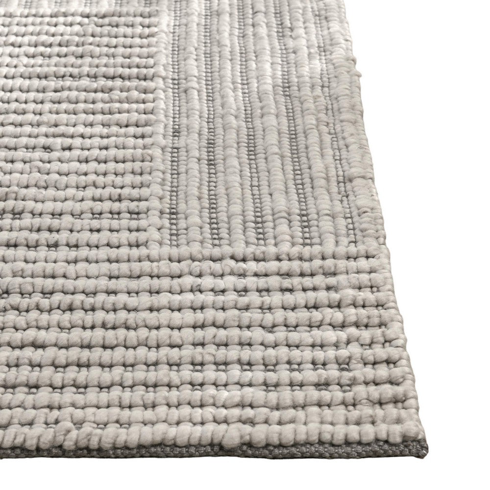 Reya 9 x 12 Extra Large Area Rug, Indoor Outdoor Geometric Knotted Gray By Casagear Home