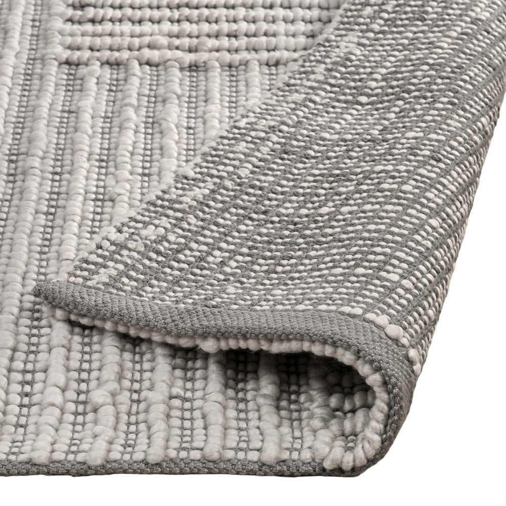 Reya 9 x 12 Extra Large Area Rug, Indoor Outdoor Geometric Knotted Gray By Casagear Home