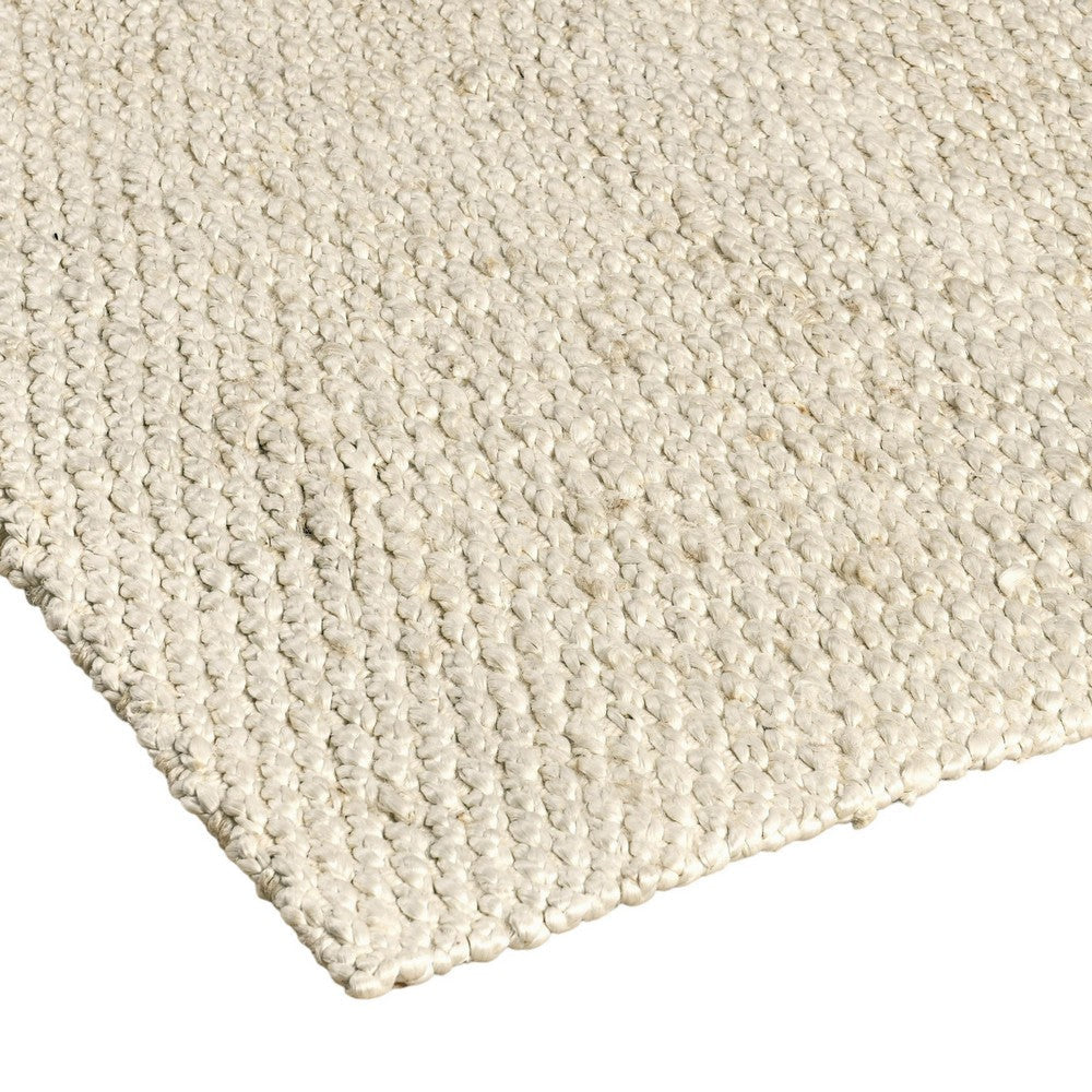 Sane 8 x 10 Large Area Rug Handwoven Abstract Braided Pattern Ivory By Casagear Home BM319610