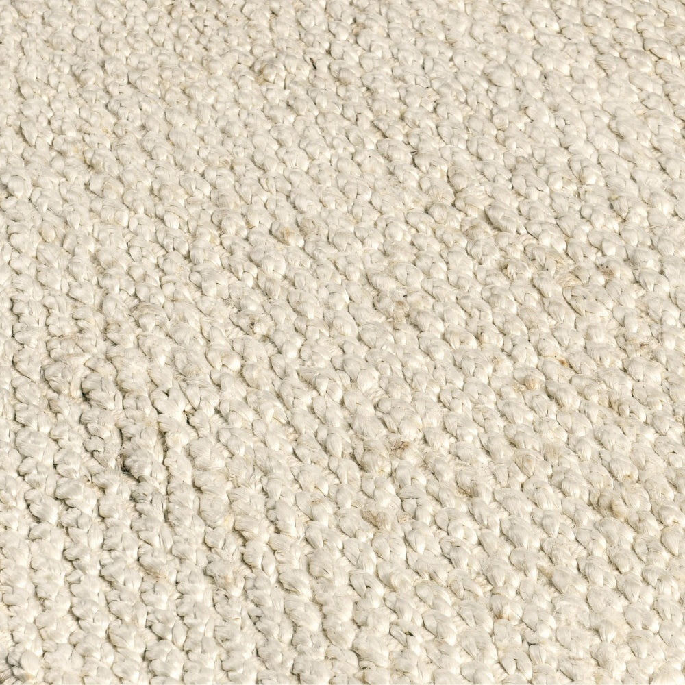 Sane 9 x 12 Extra Large Area Rug Handwoven Abstract Braided Pattern Ivory By Casagear Home BM319611