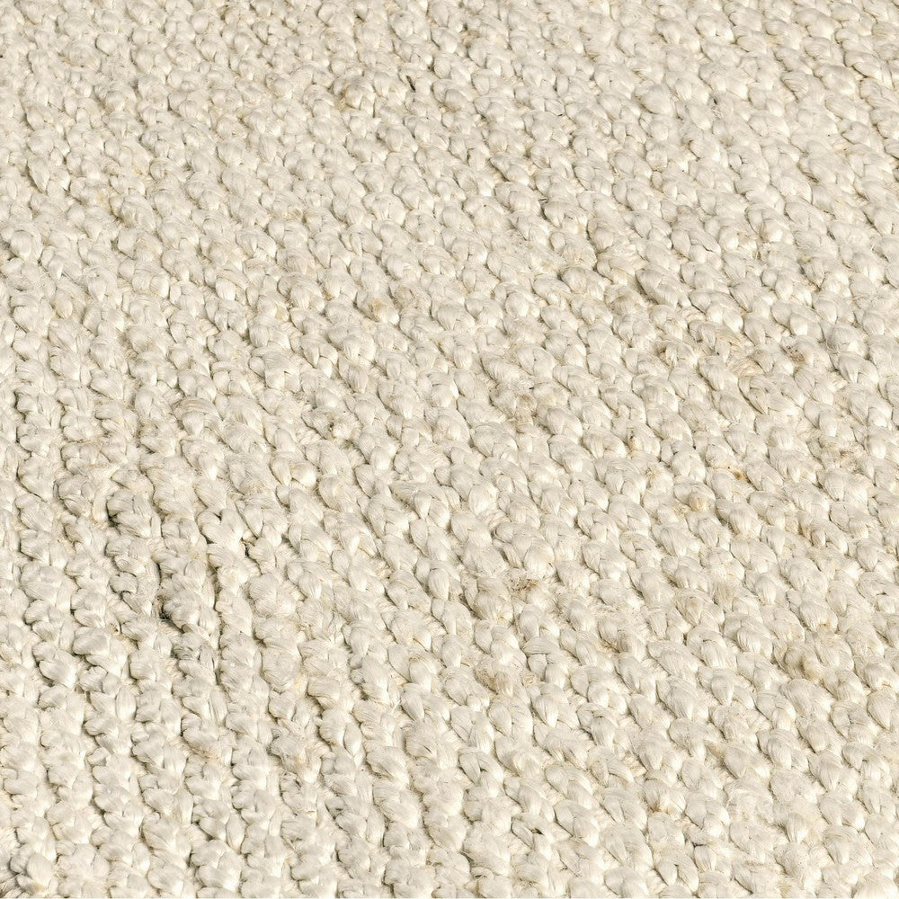 Sane 9 x 12 Extra Large Area Rug, Handwoven Abstract Braided Pattern, Ivory By Casagear Home