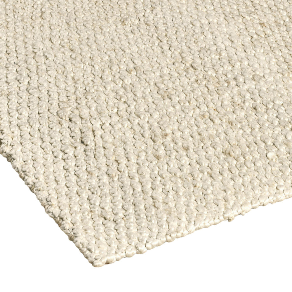 Sane 9 x 12 Extra Large Area Rug Handwoven Abstract Braided Pattern Ivory By Casagear Home BM319611